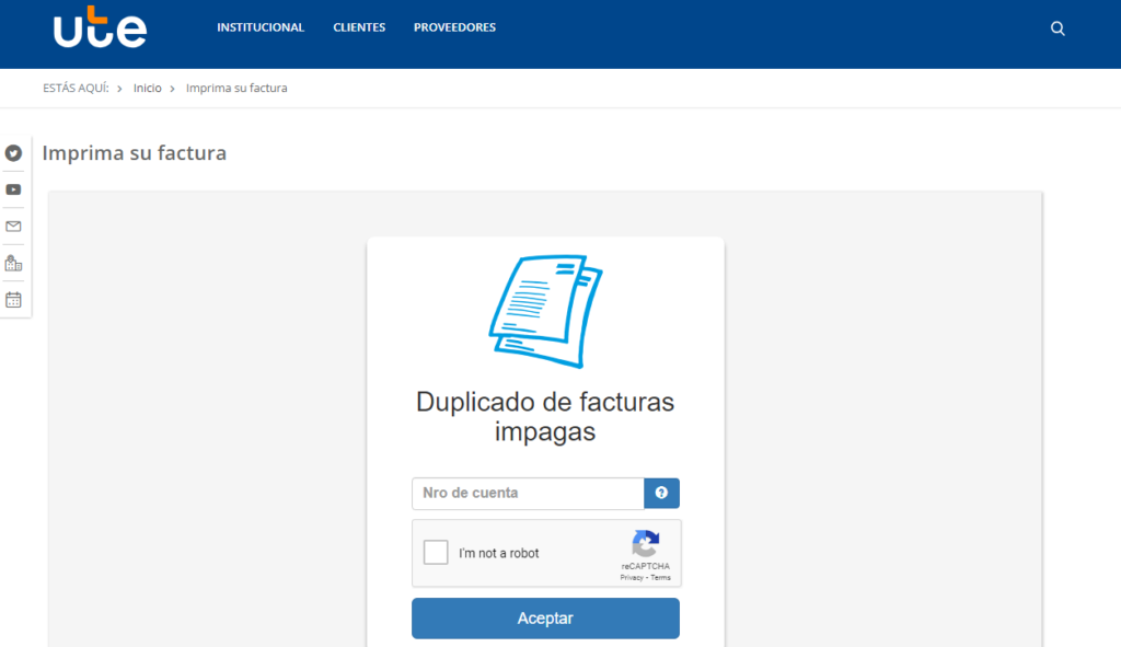 Cómo ver la factura de UTE en Uruguay