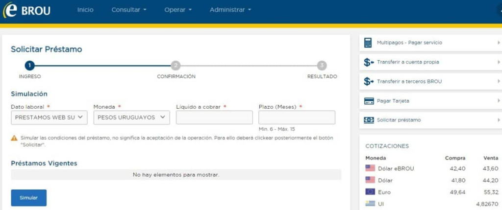Requisitos para Prestamos BROU en Uruguay